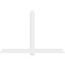 Ekena Millwork Eugene Architectural Grade PVC Gable Bracket, 96"W x 64"H x 2"D x 6"F, 16/12 Pitch GBP096X64X0206EUG00 - alternate 4